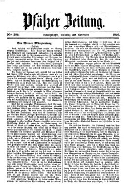 Pfälzer Zeitung Sonntag 30. November 1856