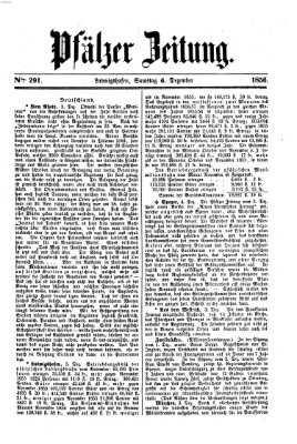 Pfälzer Zeitung Samstag 6. Dezember 1856