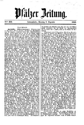 Pfälzer Zeitung Sonntag 7. Dezember 1856