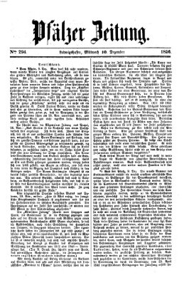 Pfälzer Zeitung Mittwoch 10. Dezember 1856