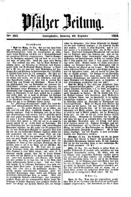 Pfälzer Zeitung Samstag 20. Dezember 1856