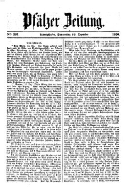 Pfälzer Zeitung Donnerstag 25. Dezember 1856