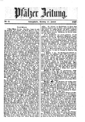 Pfälzer Zeitung Sonntag 11. Januar 1857