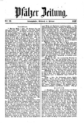 Pfälzer Zeitung Mittwoch 4. Februar 1857