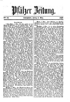 Pfälzer Zeitung Freitag 6. März 1857