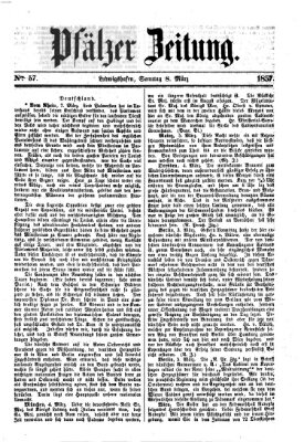 Pfälzer Zeitung Sonntag 8. März 1857