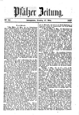 Pfälzer Zeitung Dienstag 17. März 1857