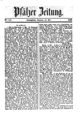 Pfälzer Zeitung Samstag 16. Mai 1857