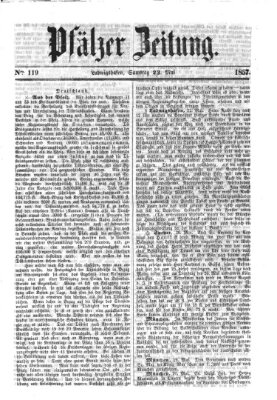 Pfälzer Zeitung Samstag 23. Mai 1857