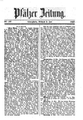 Pfälzer Zeitung Mittwoch 3. Juni 1857