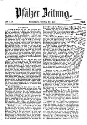 Pfälzer Zeitung Dienstag 23. Juni 1857