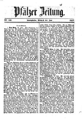 Pfälzer Zeitung Mittwoch 24. Juni 1857