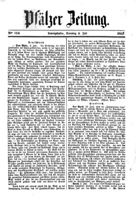 Pfälzer Zeitung Sonntag 5. Juli 1857