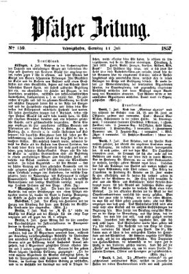 Pfälzer Zeitung Samstag 11. Juli 1857