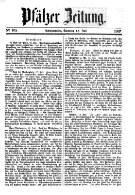 Pfälzer Zeitung Samstag 18. Juli 1857