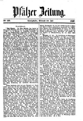 Pfälzer Zeitung Mittwoch 22. Juli 1857