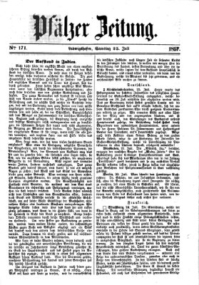 Pfälzer Zeitung Samstag 25. Juli 1857