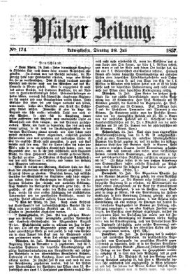 Pfälzer Zeitung Dienstag 28. Juli 1857