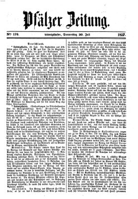 Pfälzer Zeitung Donnerstag 30. Juli 1857