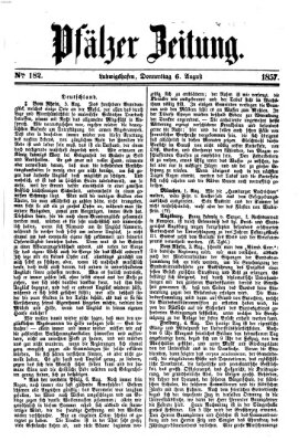 Pfälzer Zeitung Donnerstag 6. August 1857