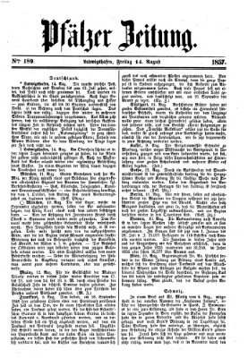 Pfälzer Zeitung Freitag 14. August 1857