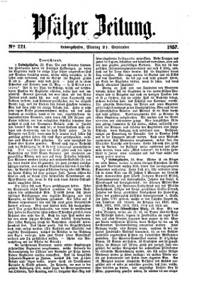 Pfälzer Zeitung Montag 21. September 1857