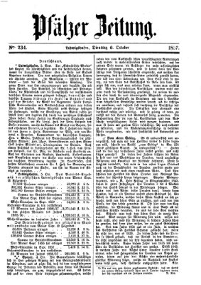 Pfälzer Zeitung Dienstag 6. Oktober 1857