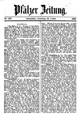 Pfälzer Zeitung Donnerstag 22. Oktober 1857