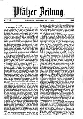 Pfälzer Zeitung Donnerstag 29. Oktober 1857