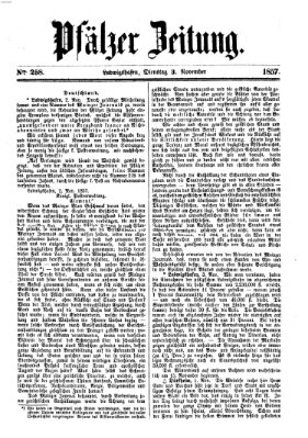 Pfälzer Zeitung Dienstag 3. November 1857