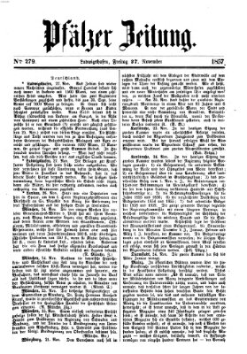 Pfälzer Zeitung Freitag 27. November 1857