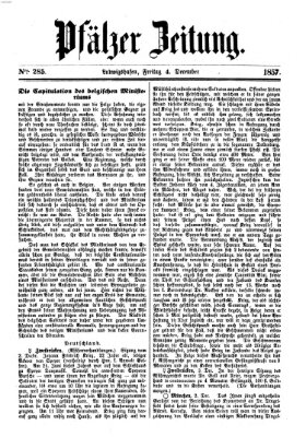 Pfälzer Zeitung Freitag 4. Dezember 1857