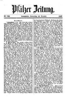 Pfälzer Zeitung Donnerstag 10. Dezember 1857