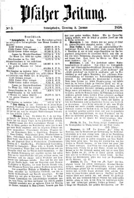 Pfälzer Zeitung Dienstag 5. Januar 1858