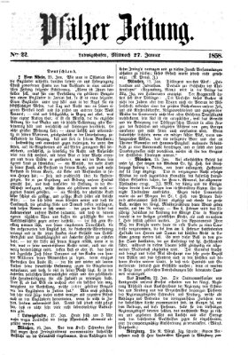 Pfälzer Zeitung Mittwoch 27. Januar 1858