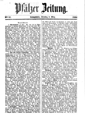 Pfälzer Zeitung Dienstag 2. März 1858