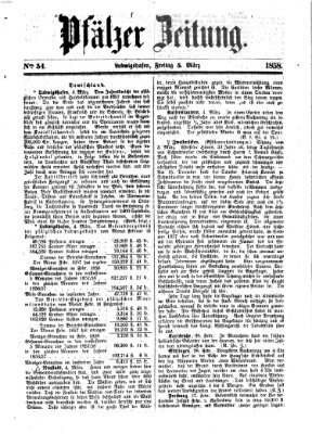 Pfälzer Zeitung Freitag 5. März 1858