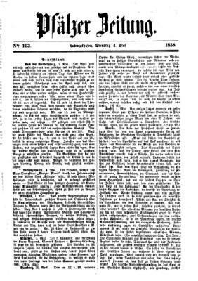 Pfälzer Zeitung Dienstag 4. Mai 1858