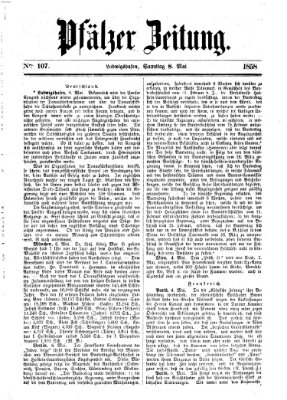 Pfälzer Zeitung Samstag 8. Mai 1858