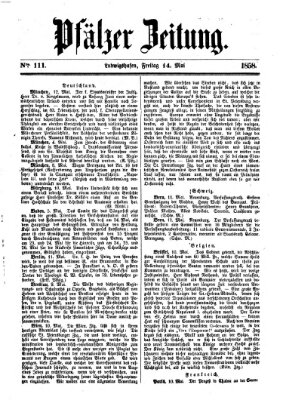 Pfälzer Zeitung Freitag 14. Mai 1858