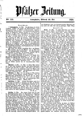 Pfälzer Zeitung Mittwoch 19. Mai 1858