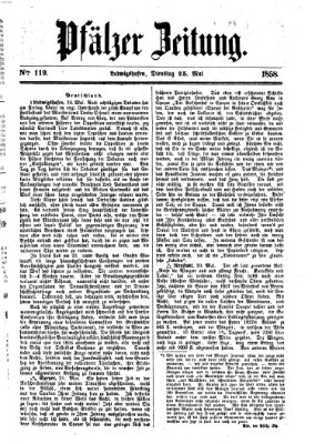 Pfälzer Zeitung Dienstag 25. Mai 1858