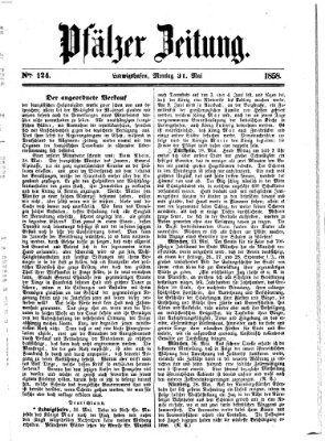 Pfälzer Zeitung Montag 31. Mai 1858