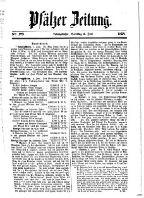 Pfälzer Zeitung Samstag 5. Juni 1858