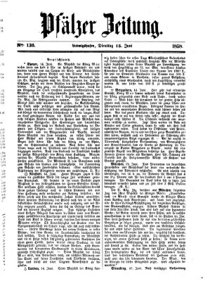 Pfälzer Zeitung Dienstag 15. Juni 1858