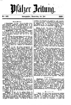 Pfälzer Zeitung Donnerstag 15. Juli 1858