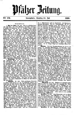 Pfälzer Zeitung Samstag 31. Juli 1858