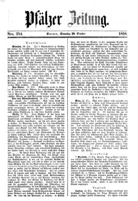 Pfälzer Zeitung Samstag 30. Oktober 1858