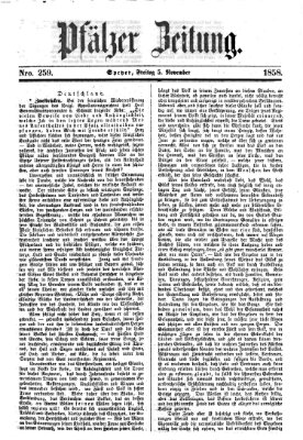 Pfälzer Zeitung Freitag 5. November 1858