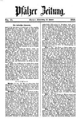 Pfälzer Zeitung Donnerstag 13. Januar 1859